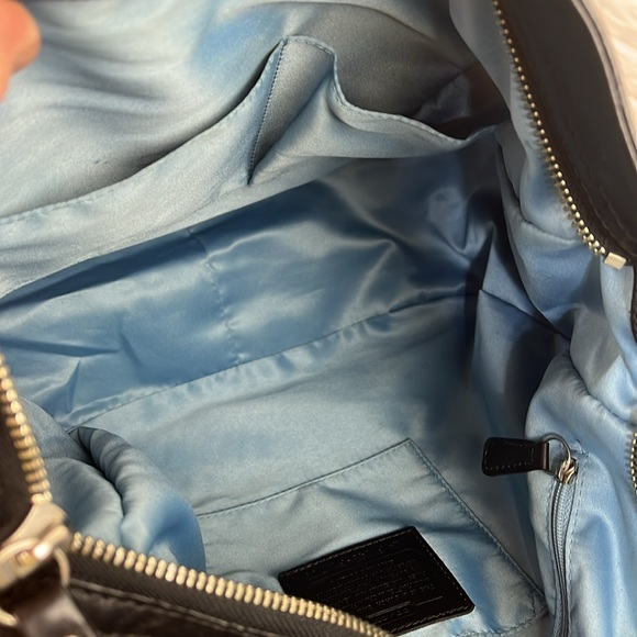 COACH 1941 ZOE SIGNATURE C HOBO SHOULDER BAG JACQUARD BLACK FABRIC AND LEATHER - Picture 13 of 15